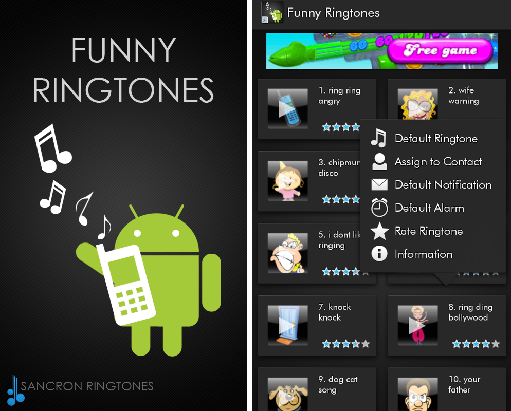 android funny ringtones download