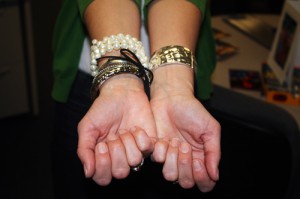 Glad those are bangle bracelets and not bangle tigers! Glad those are bangle bracelets and not bangle tigers!