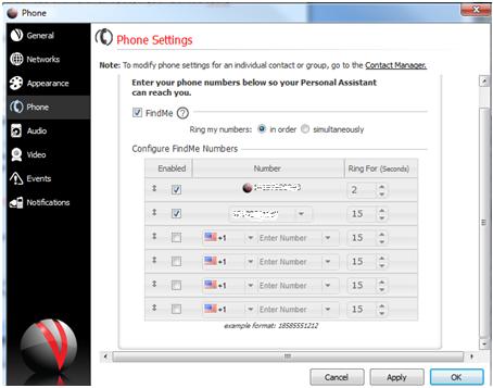 Screenshot 1 - mobile forwarding instructions