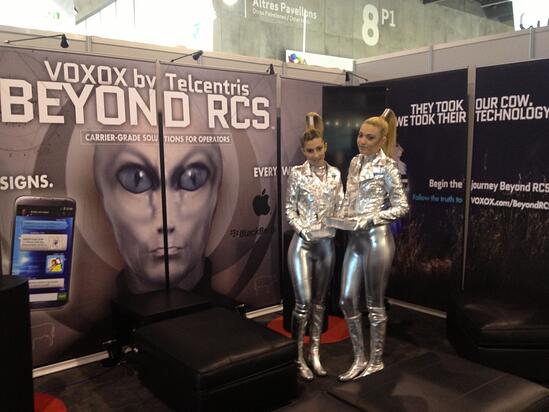 Intergalactic Alien Girls at the Voxox Booth