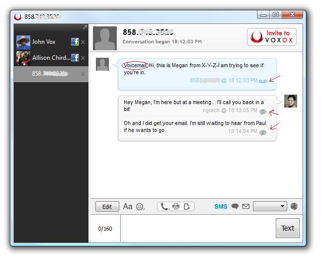 Voxox Voicemail Transcription